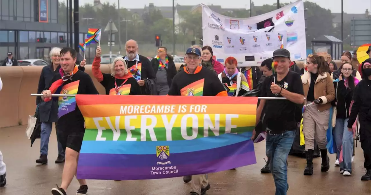 Party-goers brave wind and rain to celebrate Morecambe Pride in style