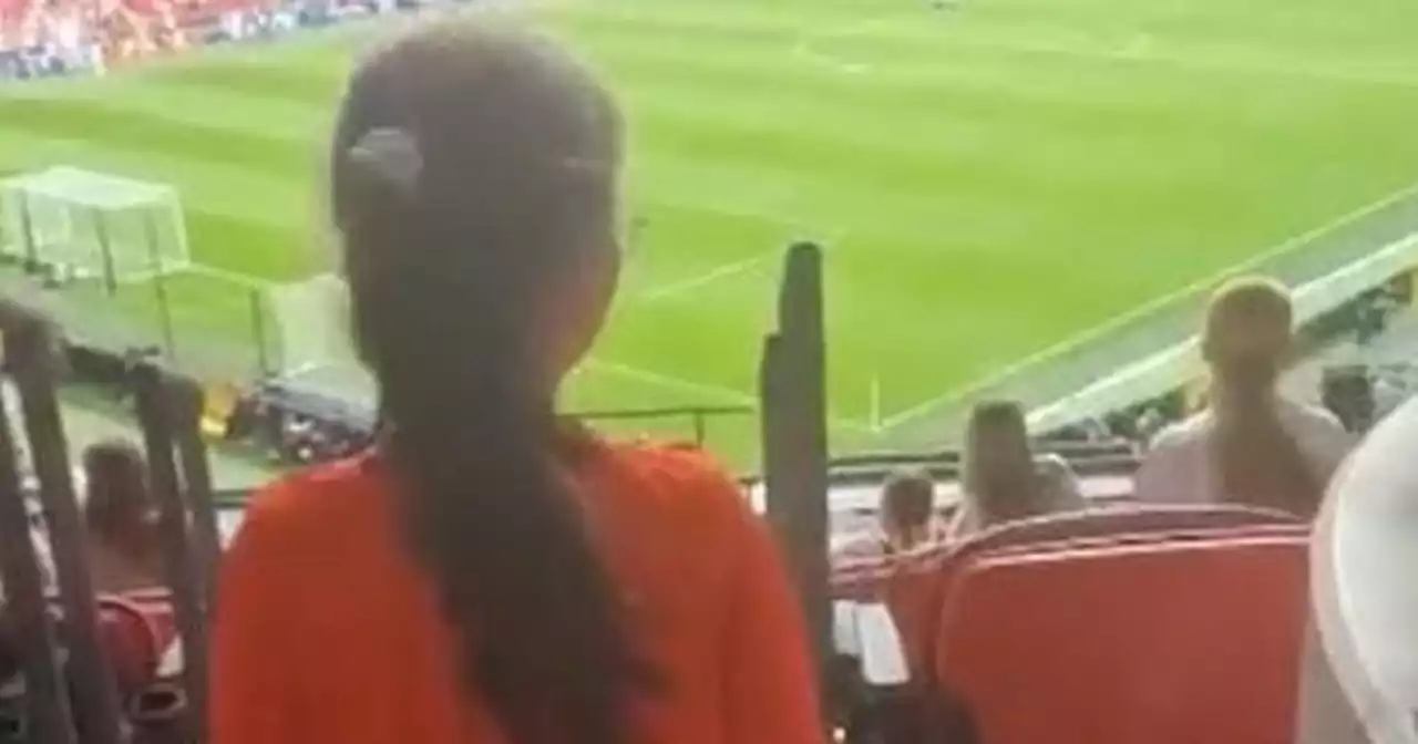 Emotional moment girl, 8, is awestruck by Wembley Stadium