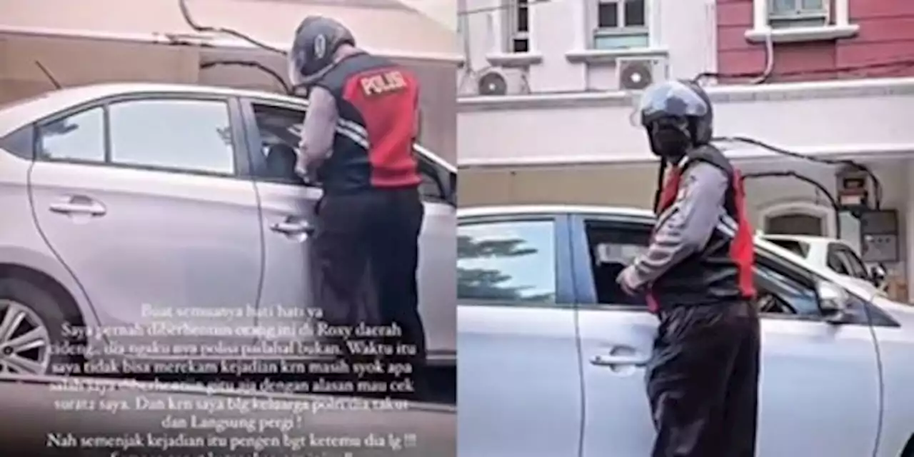 Pria Diduga Polisi Gadungan Setop Pengendara, Helm dan Rompinya Jadi Omongan | merdeka.com