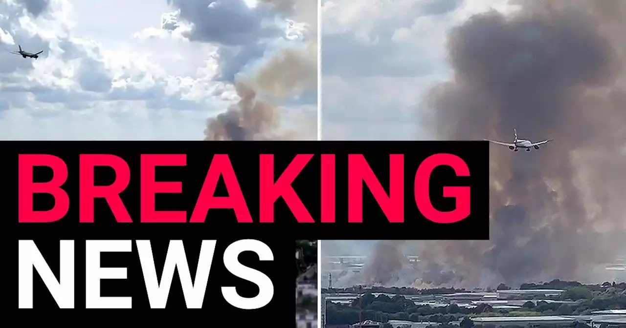 Fire breaks out near Heathrow Airport forcing planes onto different runway