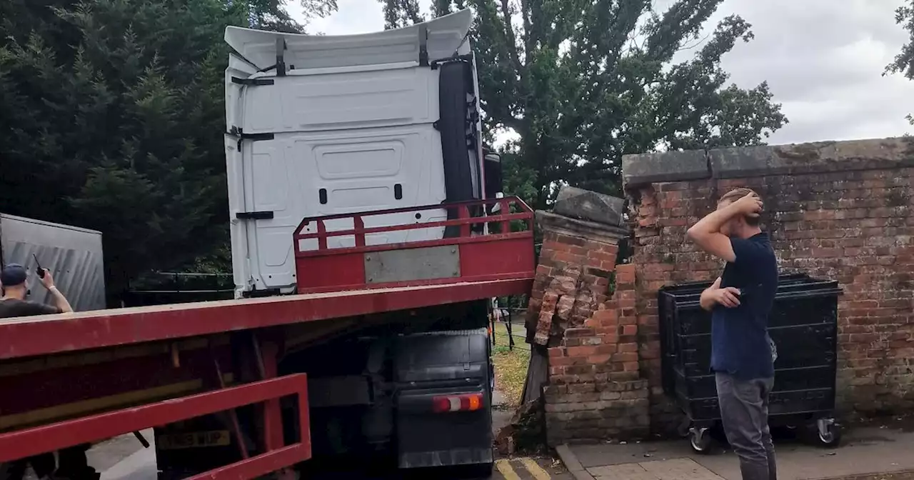 Lorry crashes into main entrance of Wollaton Park