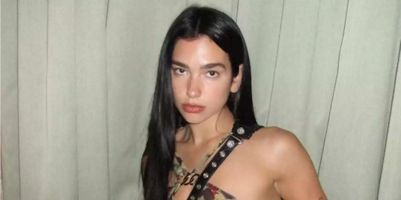 Dua Lipa Pairs a Nearly Sheer Bra with the Most Unique Skirt