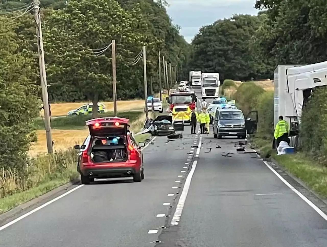 Dramatic rescue pictures emerge after man was airlifted to hospital after A41 Shropshire crash