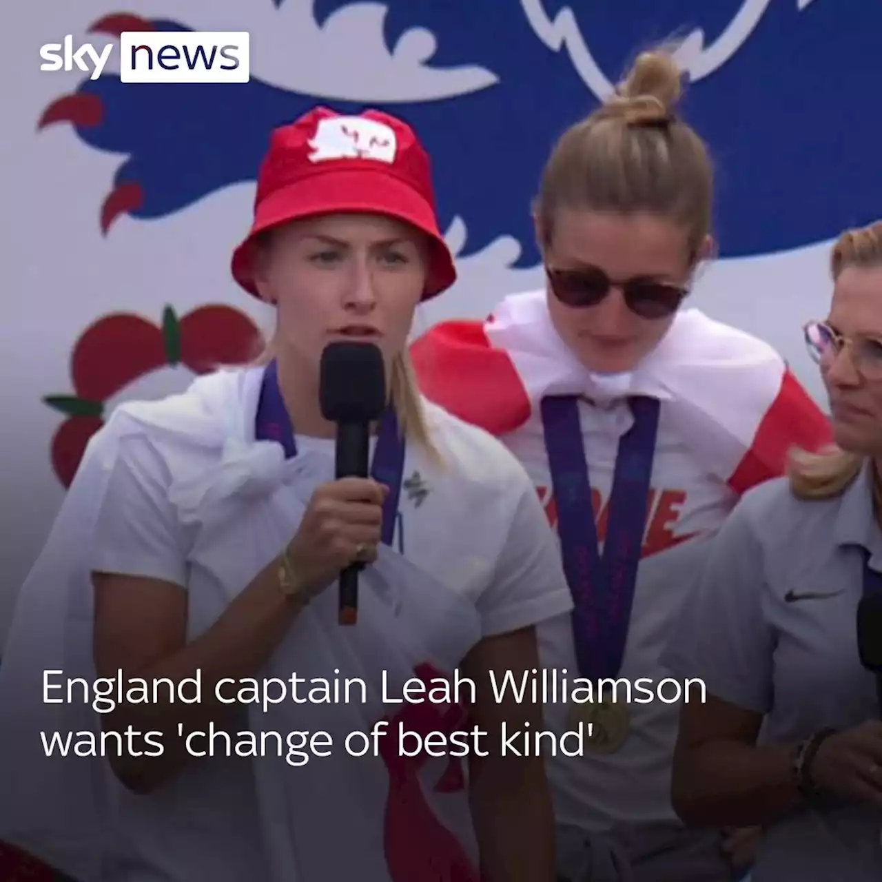 Euro 2022: Lionesses in central London to celebrate victory with fans