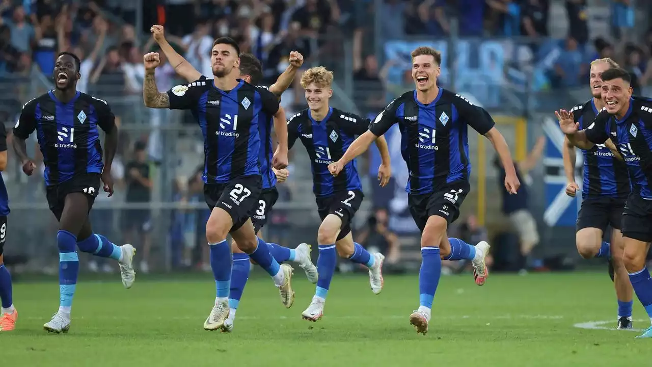 Fußball | DFB-Pokal: Im Elfmeterschießen: Waldhof wirft Kiel aus dem Pokal