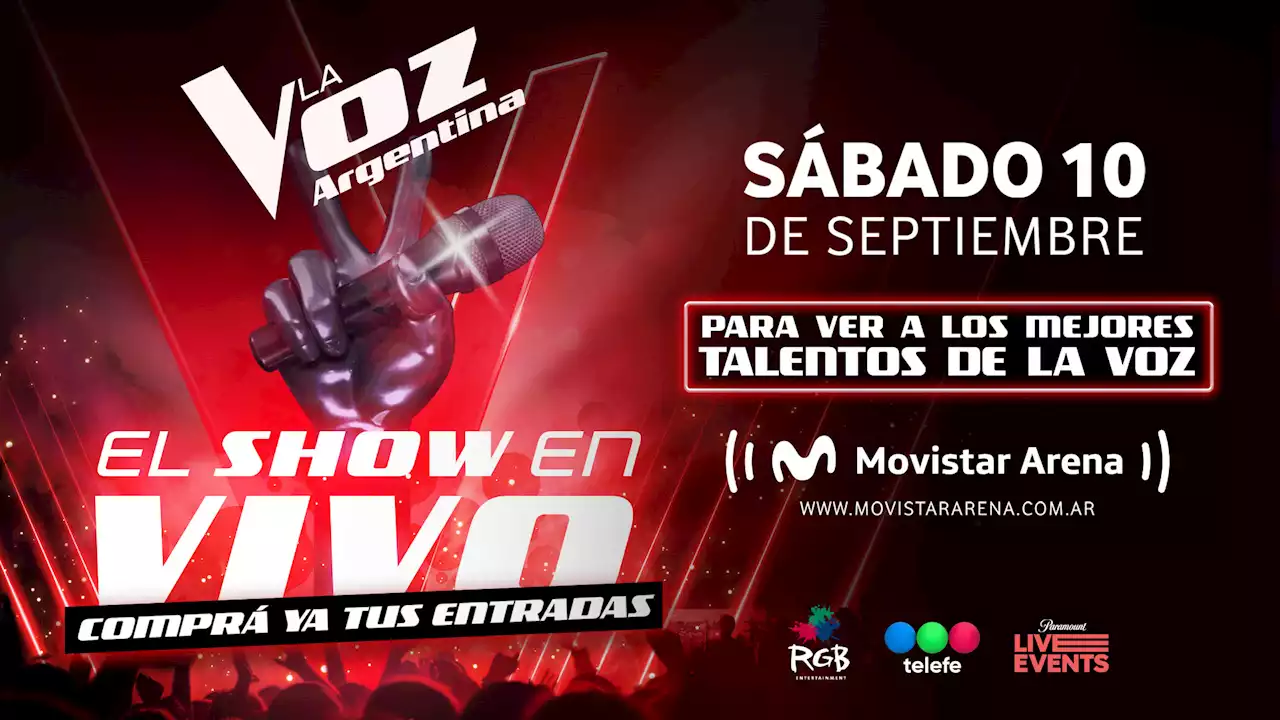 Ya están a la venta las entradas para La Voz Argentina, el show en vivo