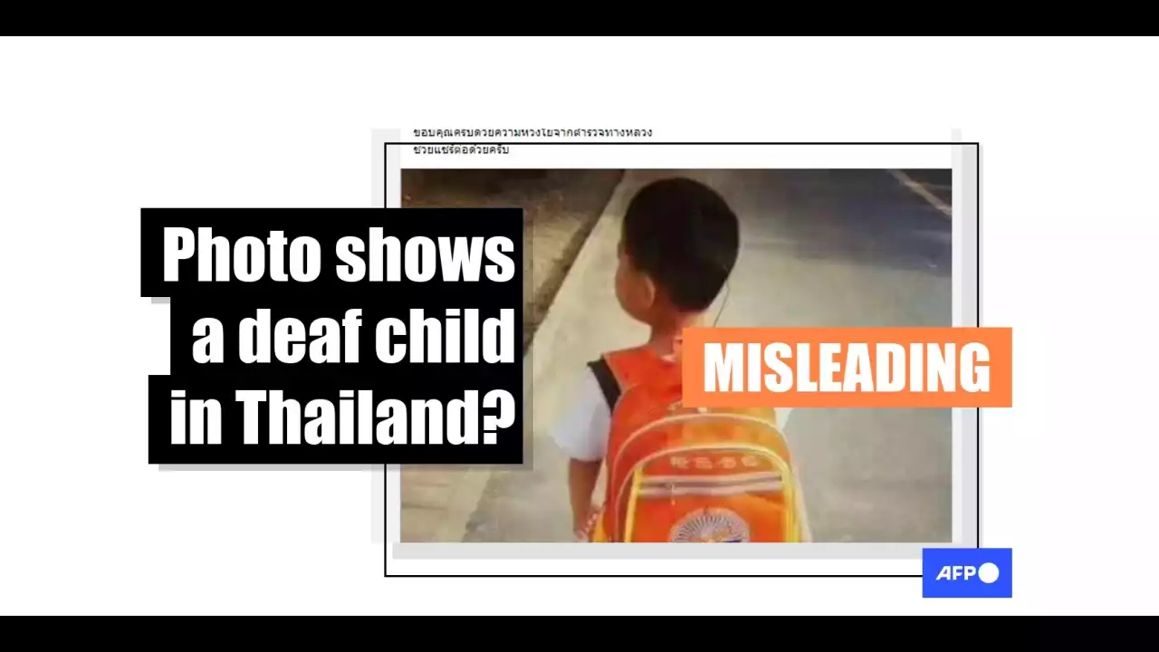 'Orange backpack' road safety campaign for deaf children from China, not Thailand