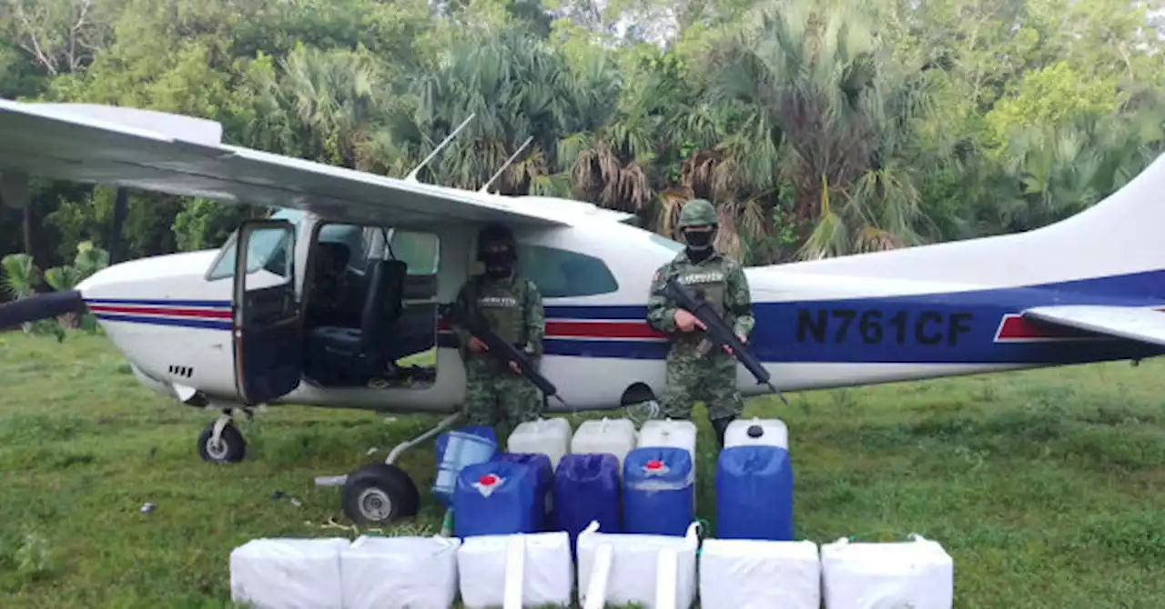 Mexican Army Seizes Airplane from South America Carrying Cocaine