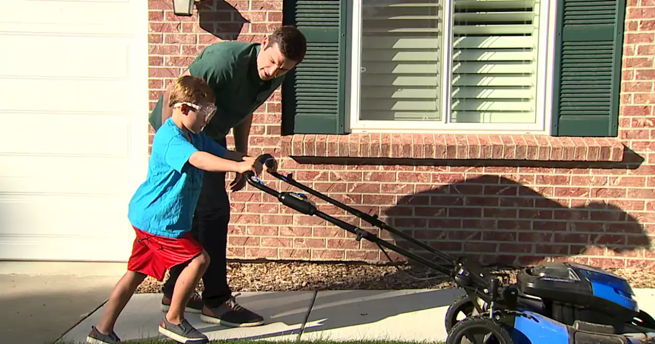 8-year-old mows, rakes and shovels 50 homes for free