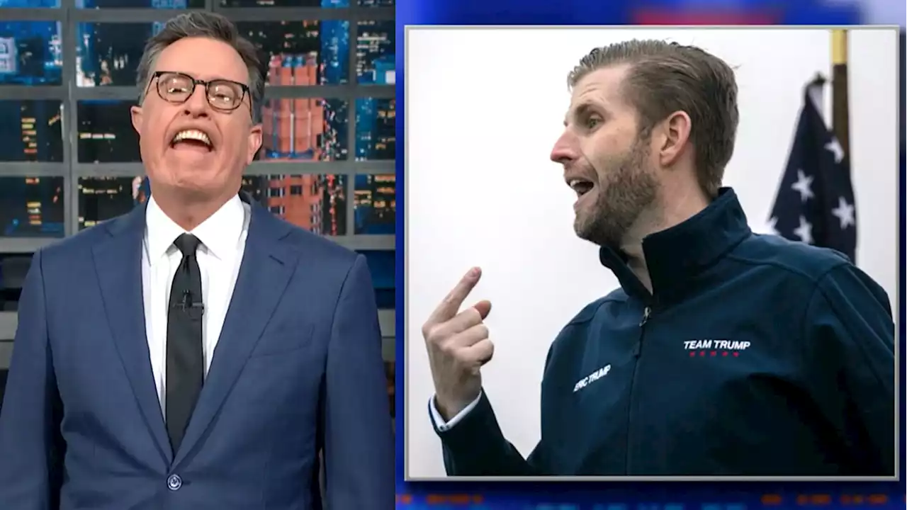 Colbert Brutally Mocks Eric Trump’s Lame FBI Raid Defense