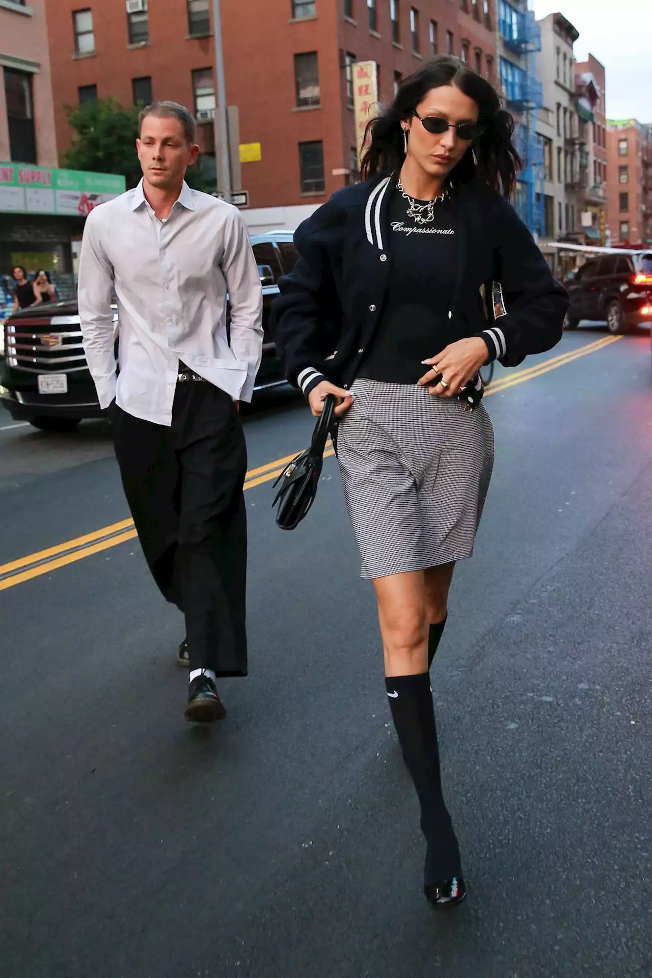 Bella Hadid Brings Back The Pencil Skirt On Date With Marc Kalman