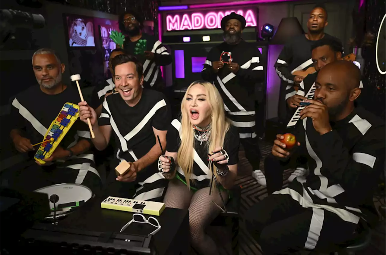 Madonna and Jimmy Fallon Give the Gift of ‘Music’ on ‘Classroom Instruments’