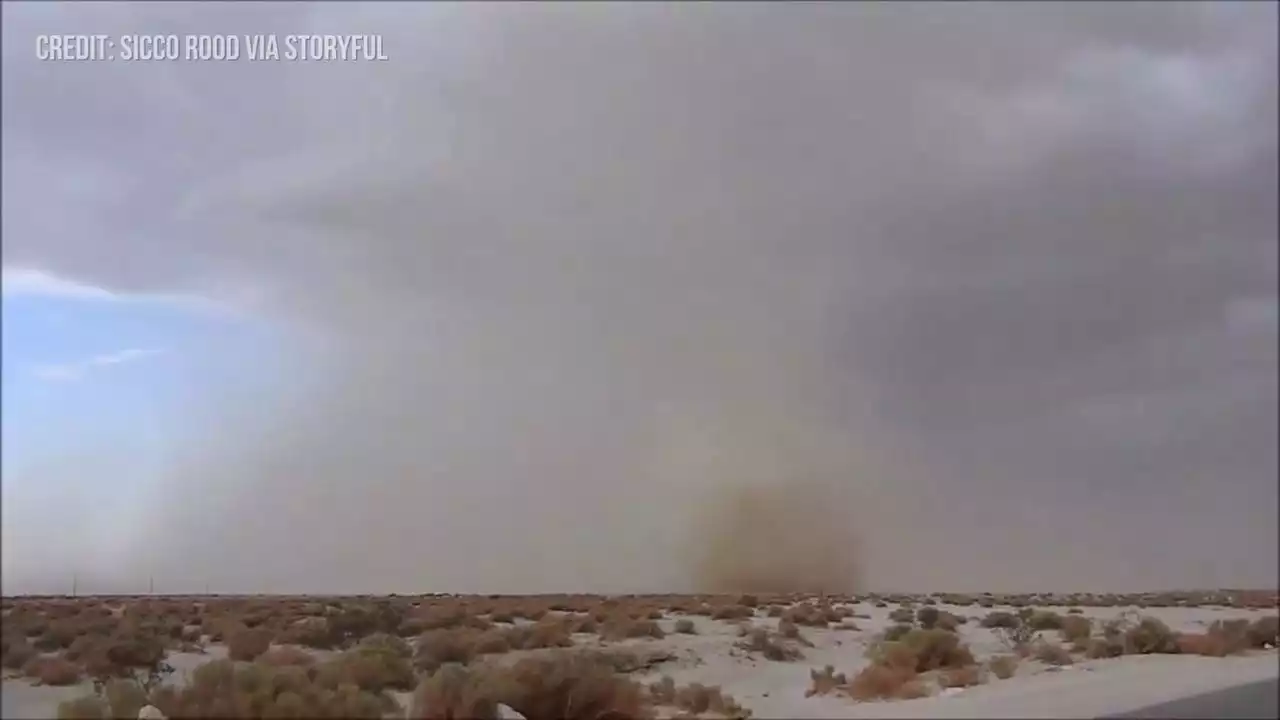 WATCH: Massive dust devil spins through SoCal desert