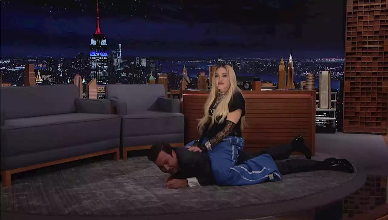 Madonna's Latest Appearance On Jimmy Fallon, Naturally, Ends With Her Riding Him On The Floor