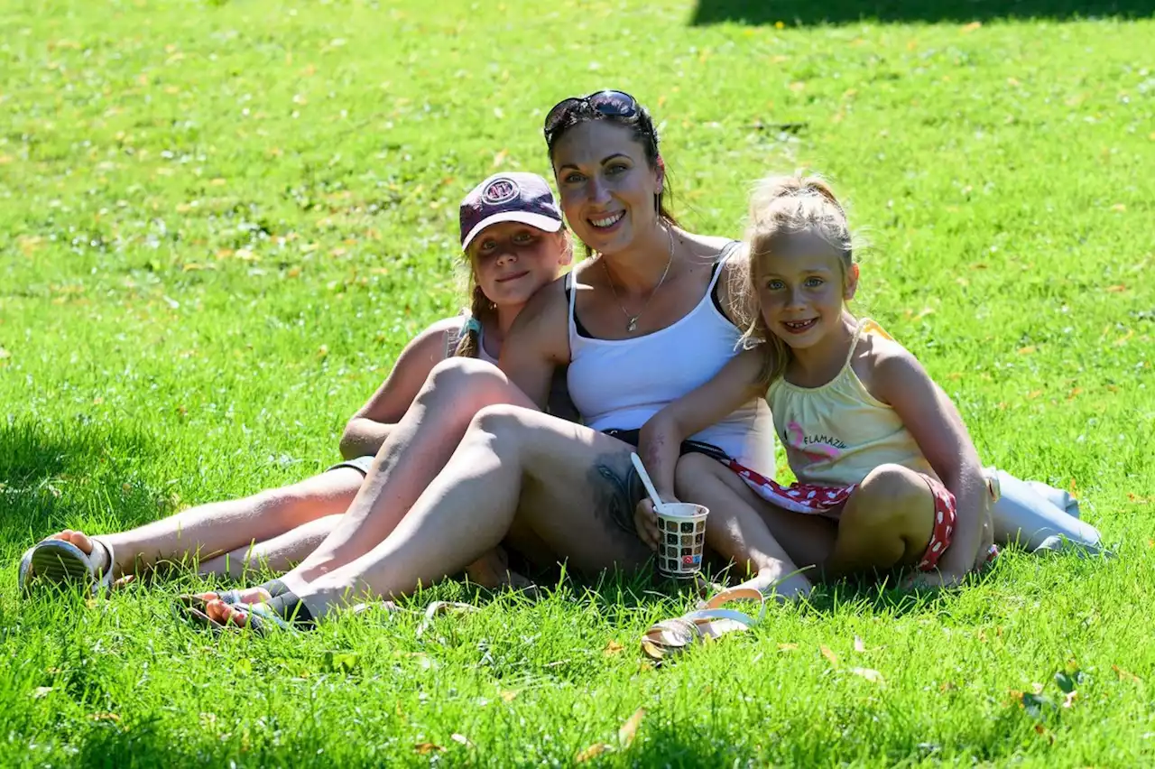 Fun in the sun: These are the scenes in Preston's Avenham Park as families make the most of the UK heatwave