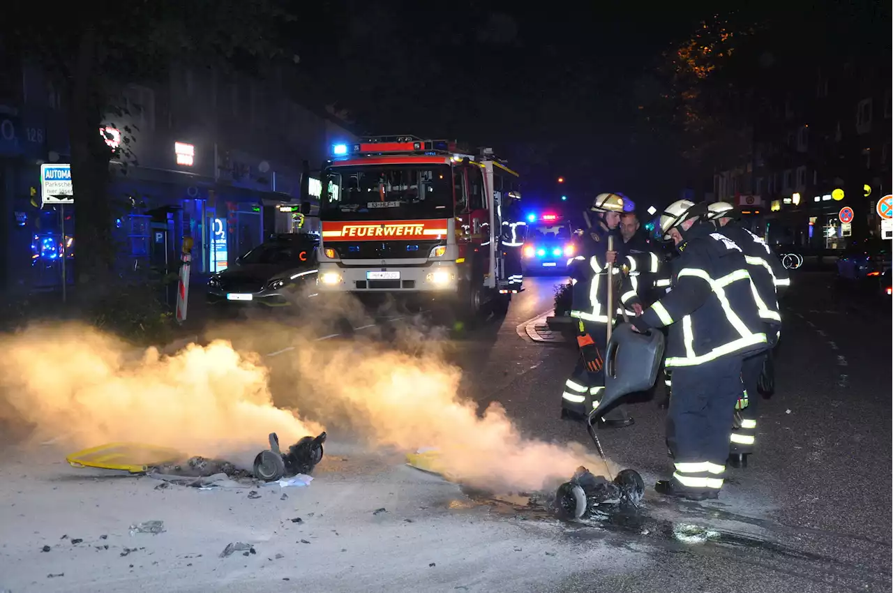 Randale in Eimsbüttel: Müll brennt auf Straße, Scheiben demoliert