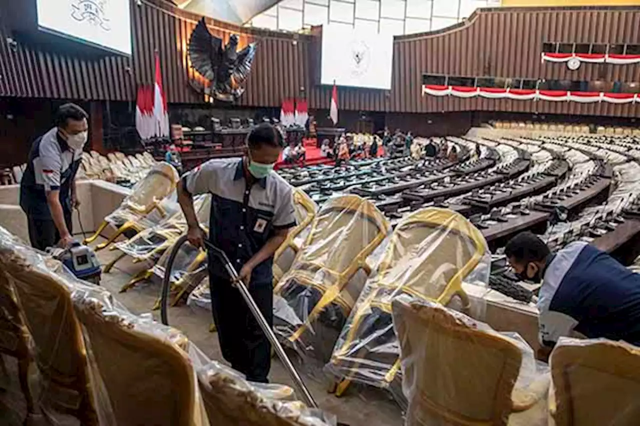 Gedung DPR Mulai Bersolek Jelang Pidato Kenegaraan Presiden