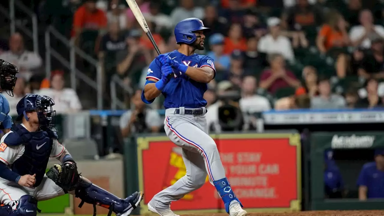 Taveras career-high 5 RBIs, Rangers beat Astros 8-4 in 10