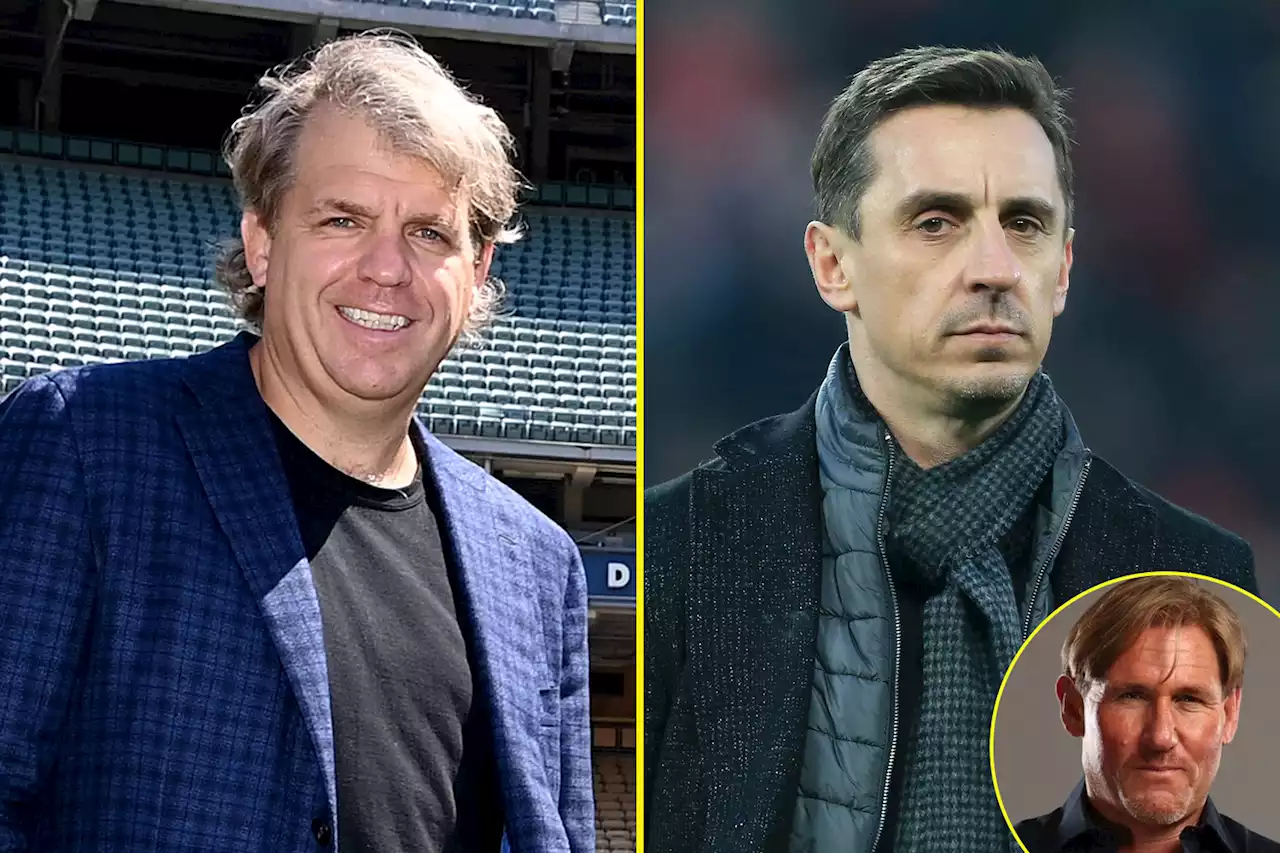 Neville teased over Boehly crticism as Chelsea owner hijacks Man United's De Jong bid