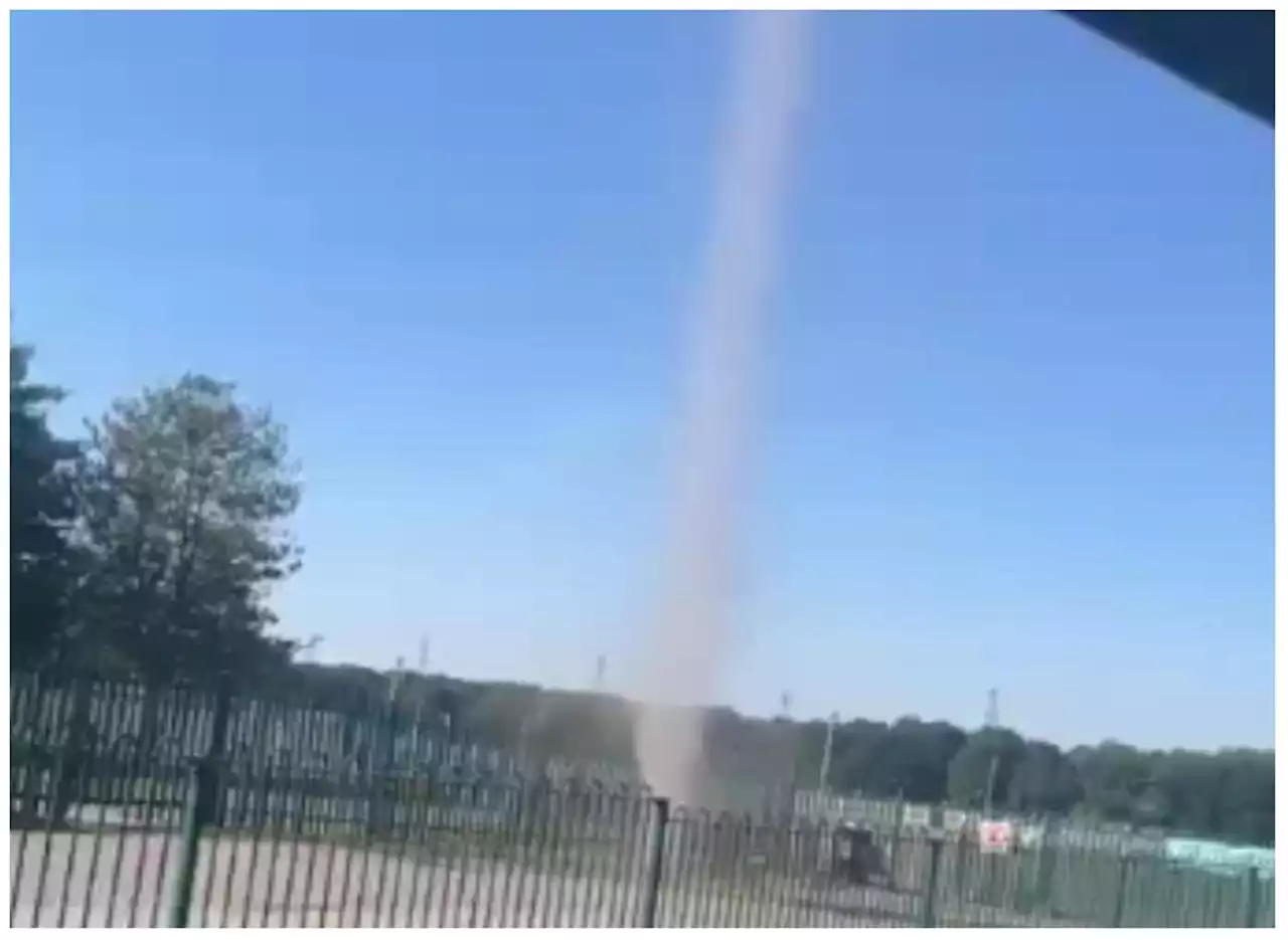 Video: Watch freak moment 10m high whirlwind whips through Yorkshire village