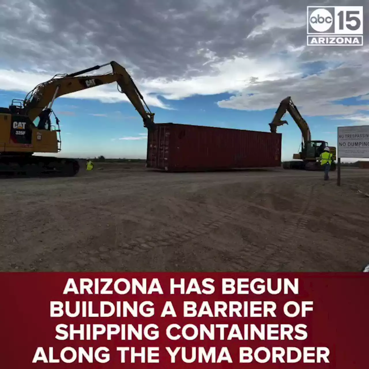 Arizona adding barrier wall of shipping containers along Yuma border