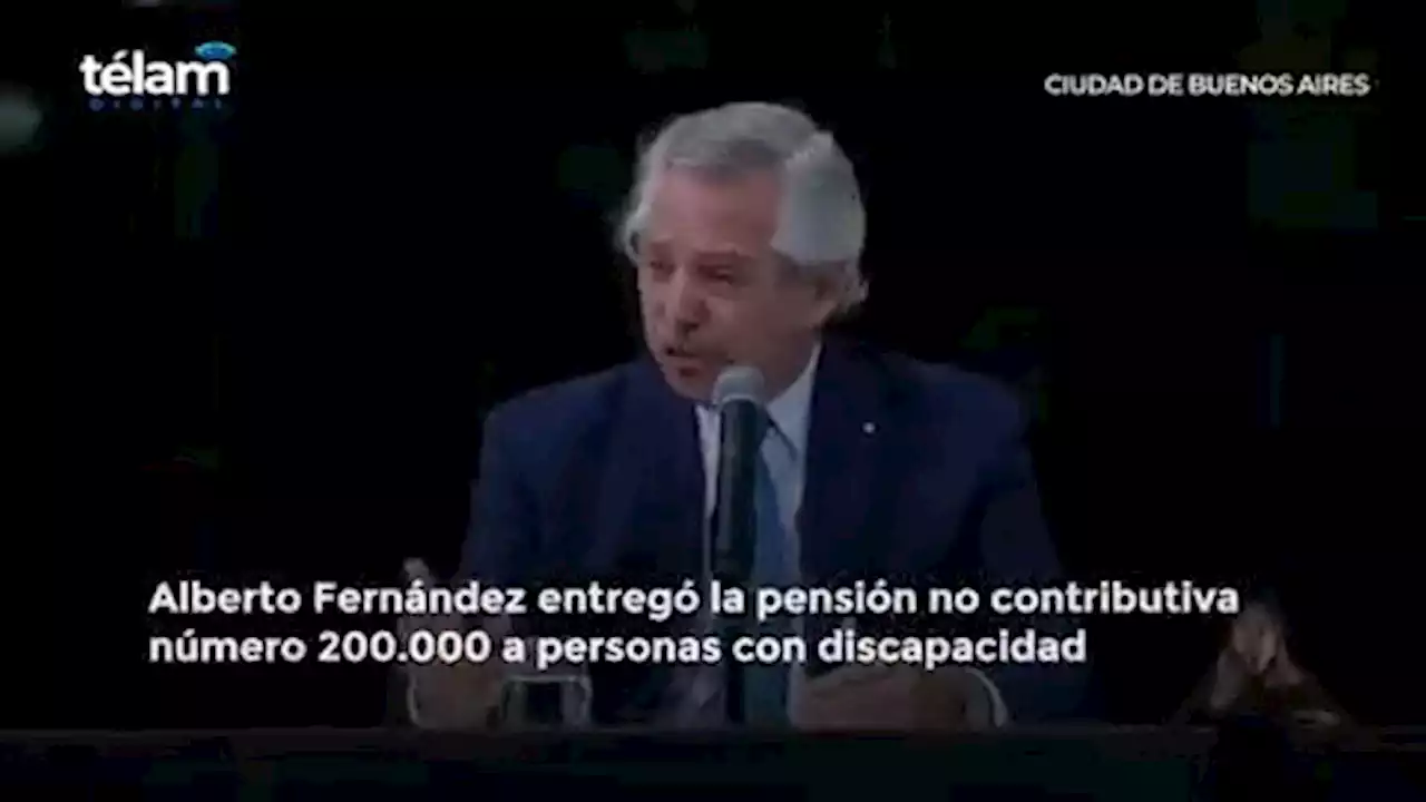 Fernández: 'El macrismo buscaba excusas para no dar pensiones por discapacidad'