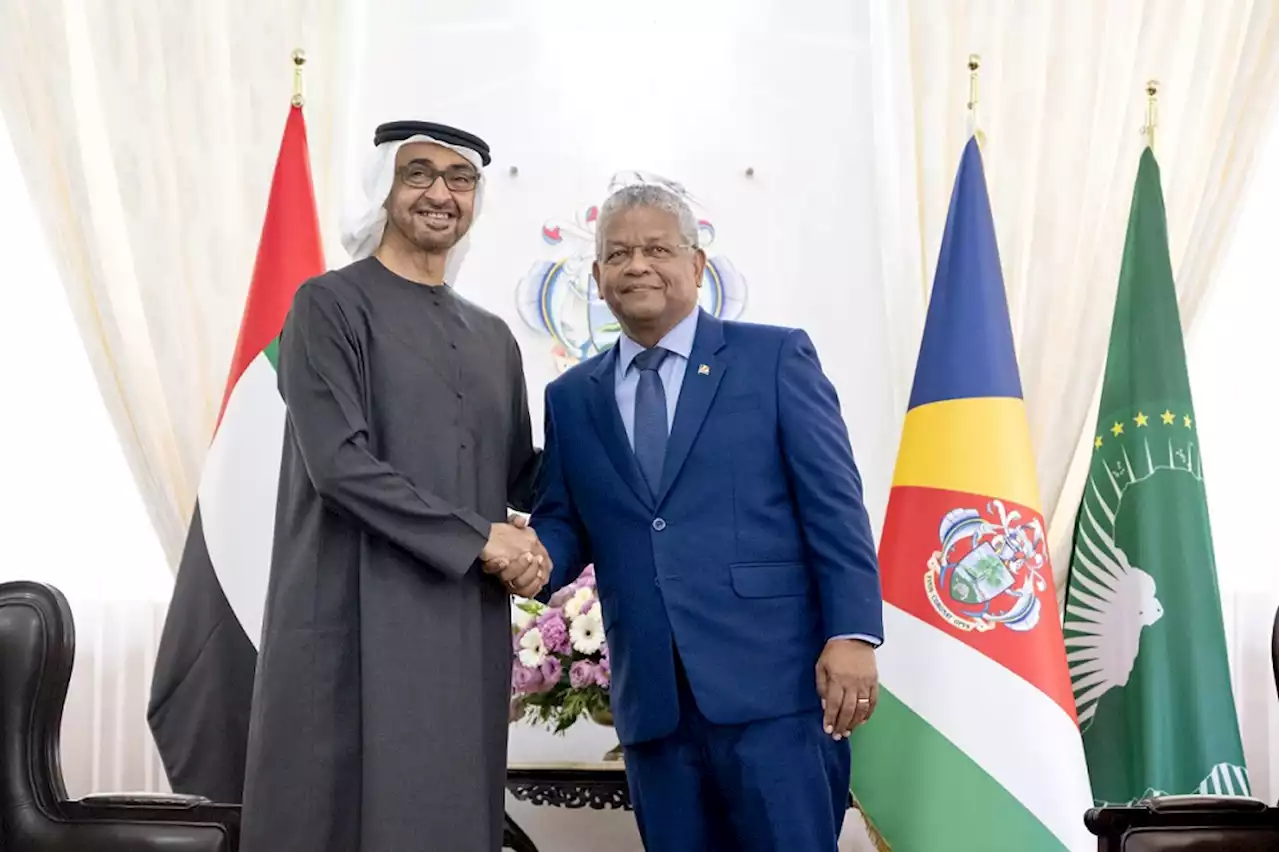 محمد بن زايد ورئيس سيشل يبحثان سبل تعزيز العلاقات الثنائية