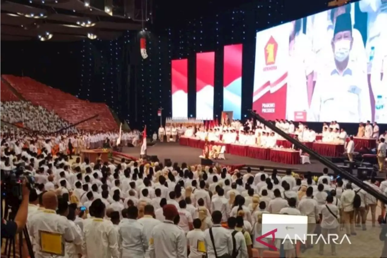 Prabowo Subianto Buka Rapimnas Gerindra di SICC Sentul Kabupaten Bogor