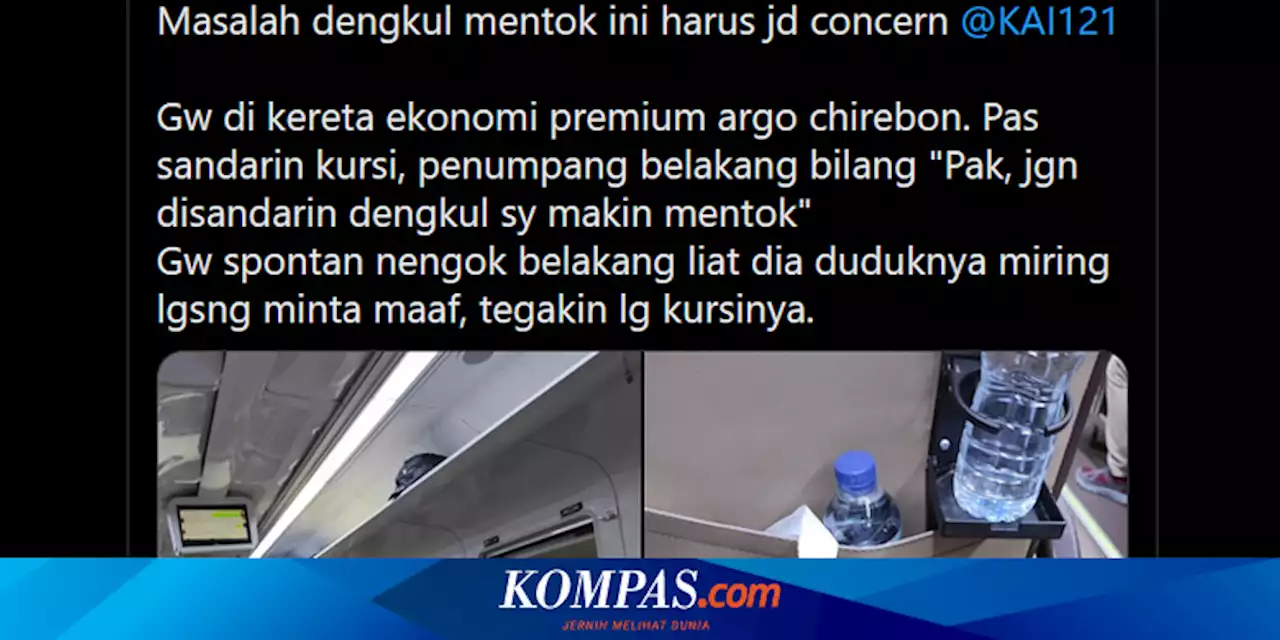 Unggahan Viral, Penumpang KA Keluhkan Kursi yang Sempit dan Menyiksa Kaki, Ini Tanggapan KAI