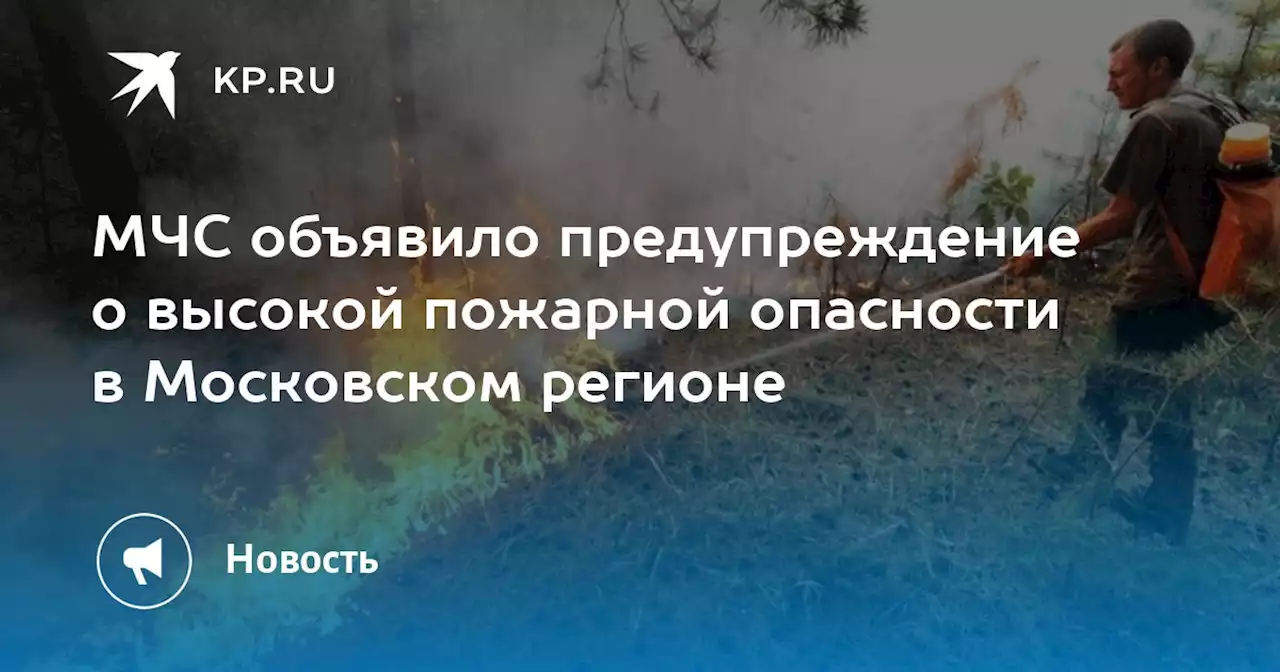 МЧС объявило предупреждение о высокой пожарной опасности в Московском регионе