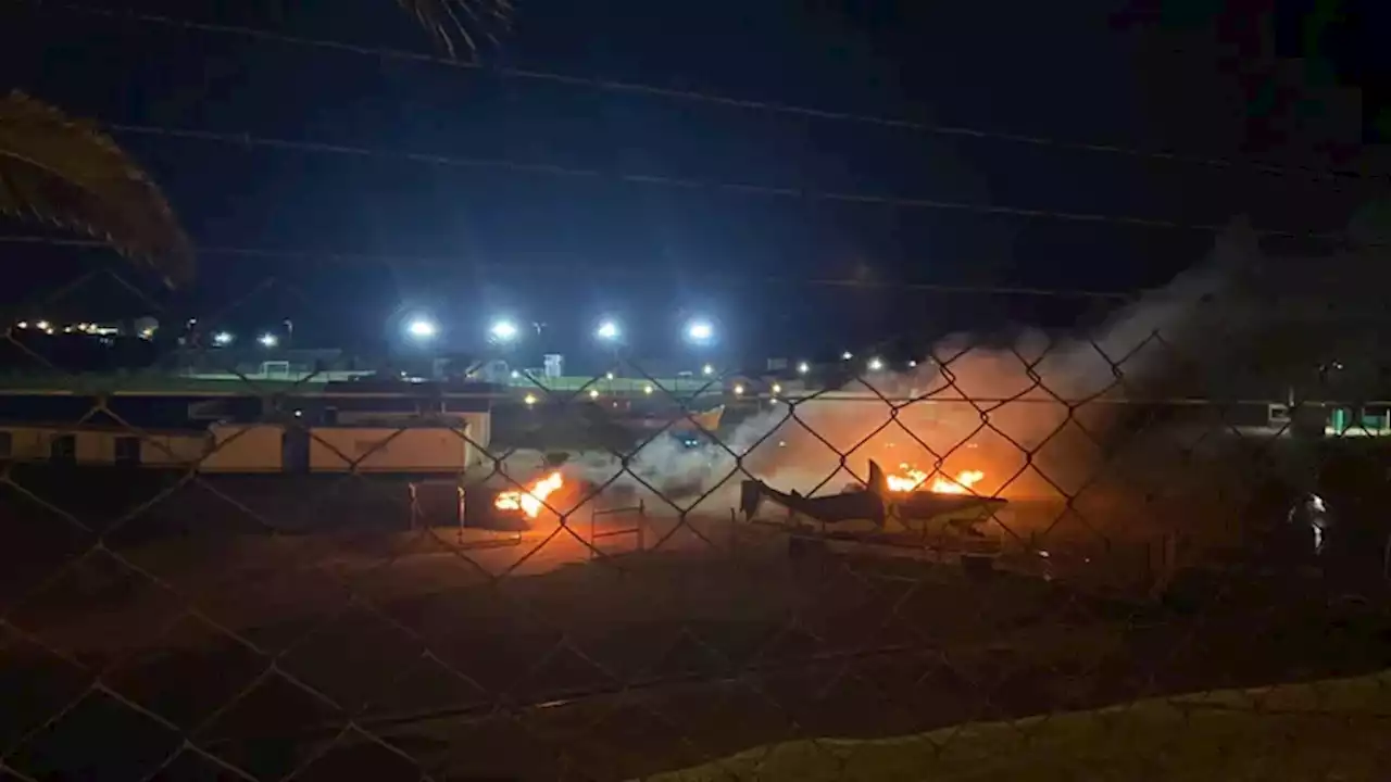 Locura en Mar del Plata: incendiaron cinco autos de jugadores de Aldosivi tras la derrota en Mendoza