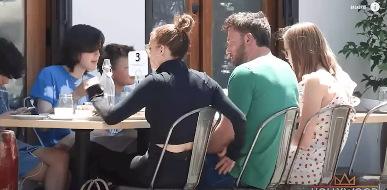 WATCH: Jennifer Lopez, Ben Affleck having lunch with kids al fresco