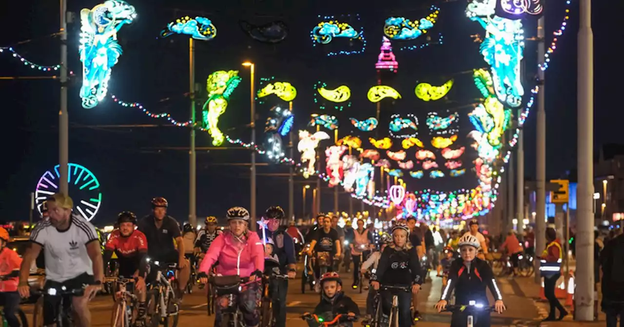 There’s a one-off preview of Blackpool Illuminations - but you’ll need a bike