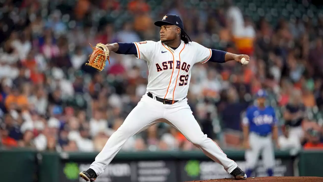 Valdez throws 7 scoreless, AL-best Astros beat Rangers 7-3