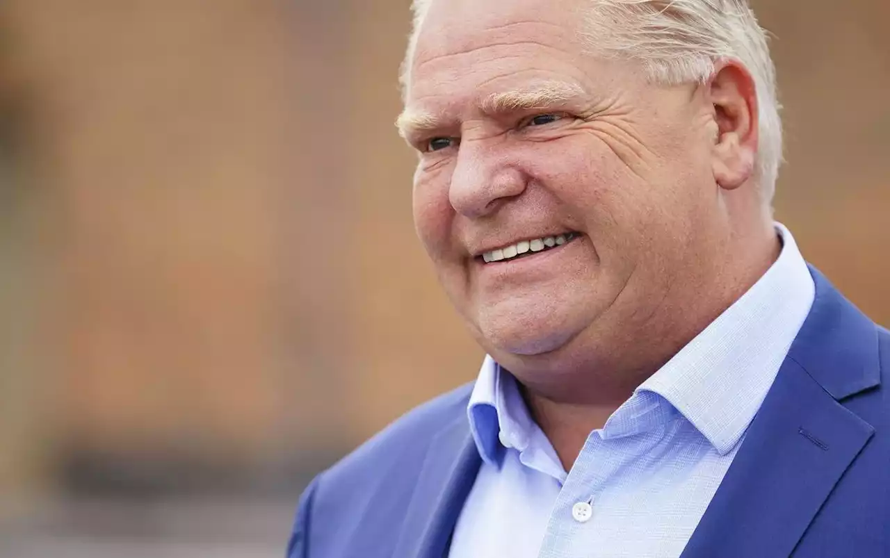 Premier Doug Ford swallows bee during live press conference in Dundalk