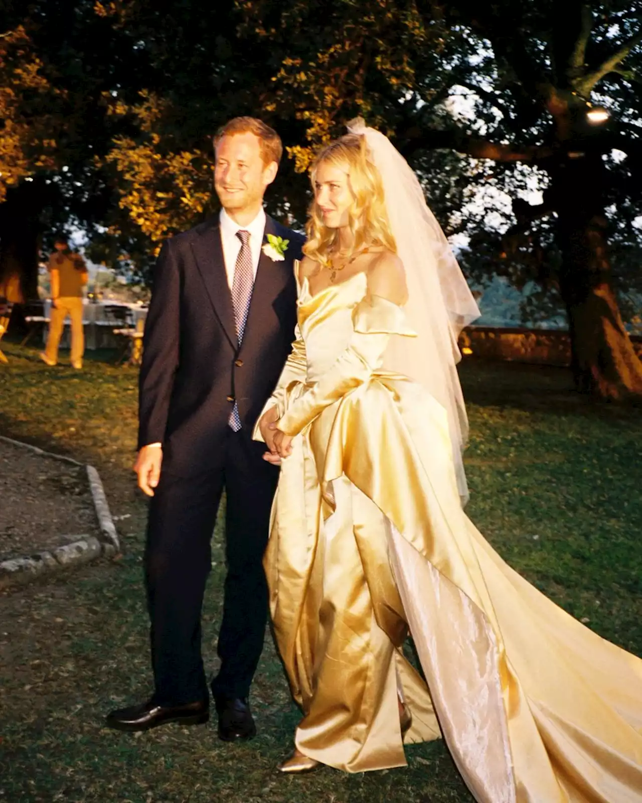 Vivienne Westwood Created a Special Fabric for This Bride’s Golden Wedding Gown