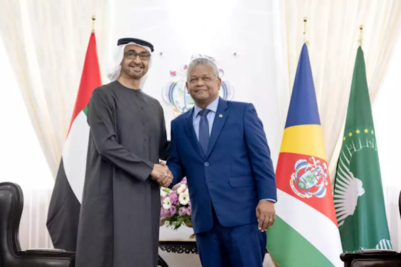 محمد بن زايد ورئيس سيشل يبحثان سبل تعزيز العلاقات الثنائية