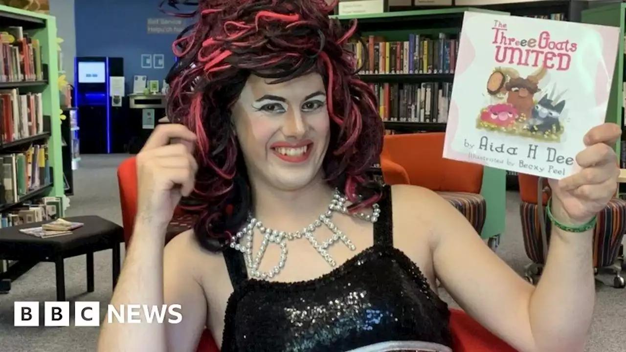 Cardiff Drag queen's story event greeted by rival protests