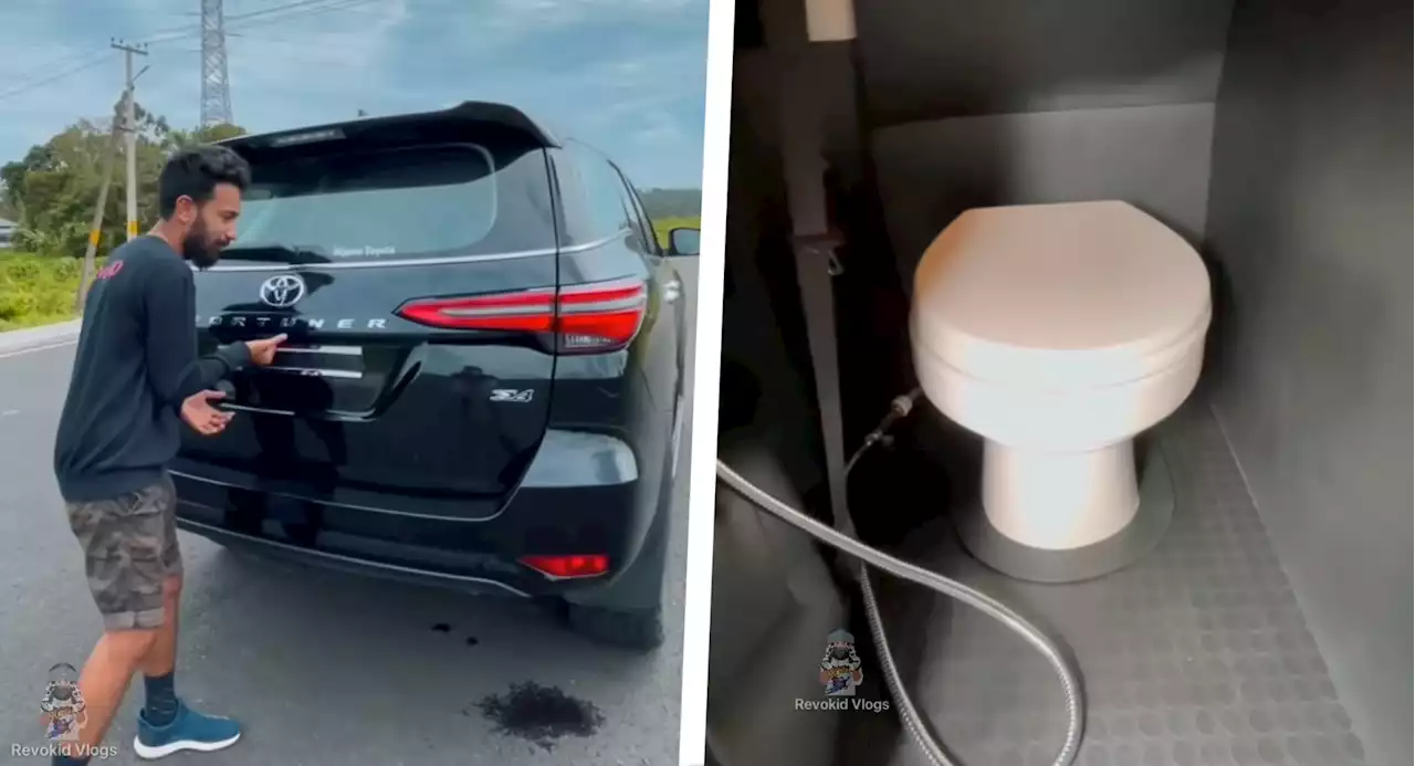 This Toyota Fortuner Has A Built-In Toilet That Is Accessible From Inside The Cabin | Carscoops