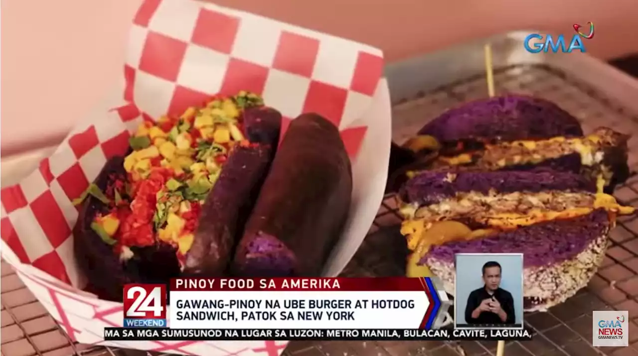 Fil-Am store in New York makes waves with ube burger, hotdog sandwich