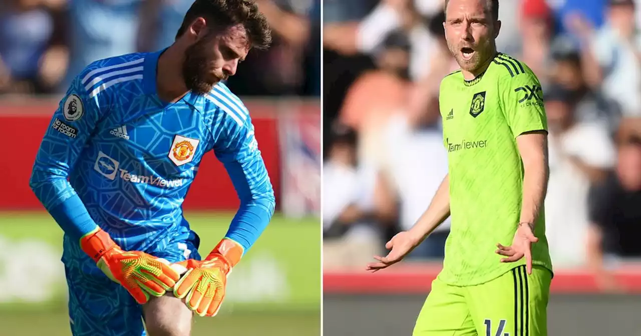 Heated De Gea and Eriksen moment at drinks break summed up dismal Man Utd woes