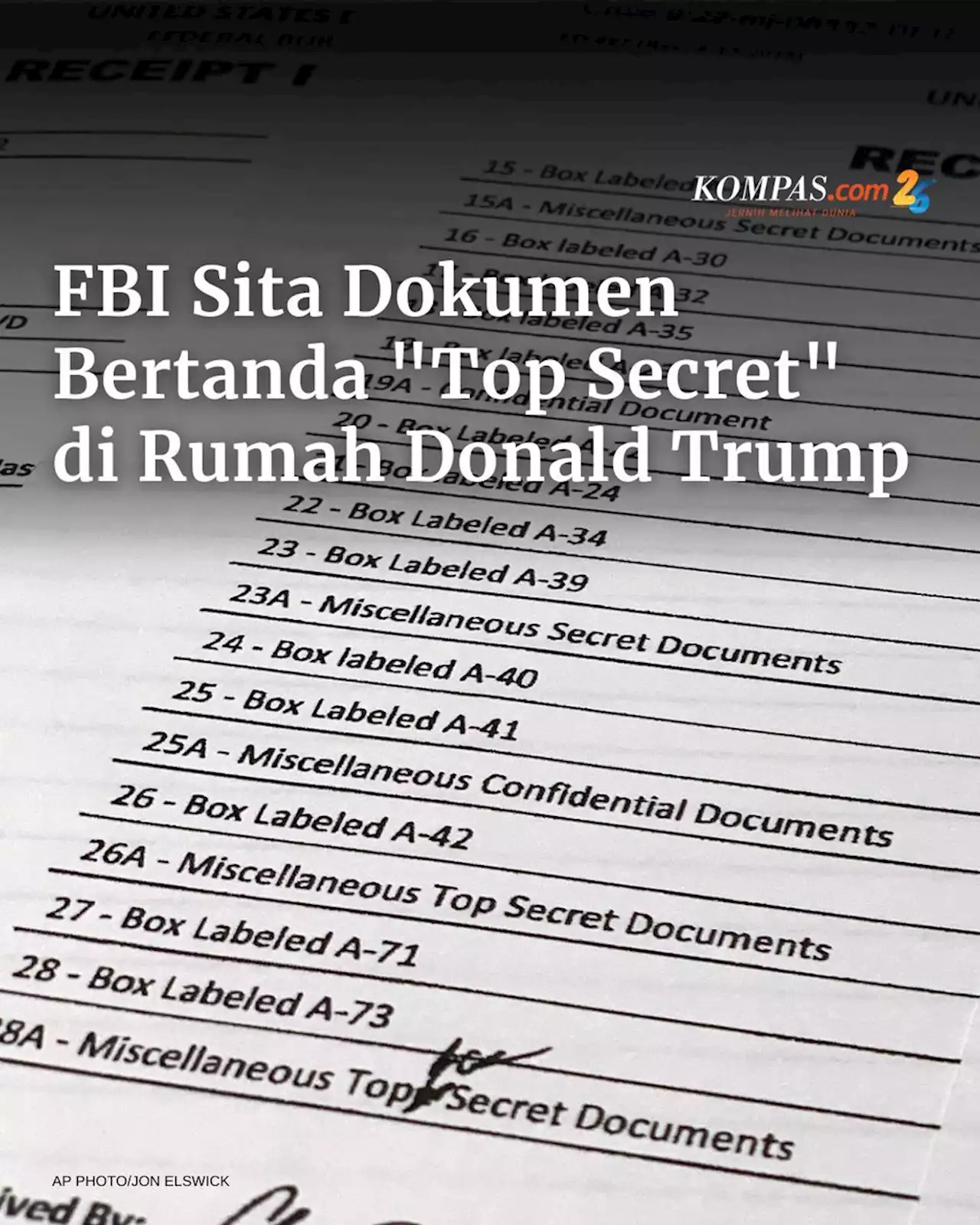 FBI Sita Dokumen Bertanda 'Top Secret' di Rumah Donald Trump