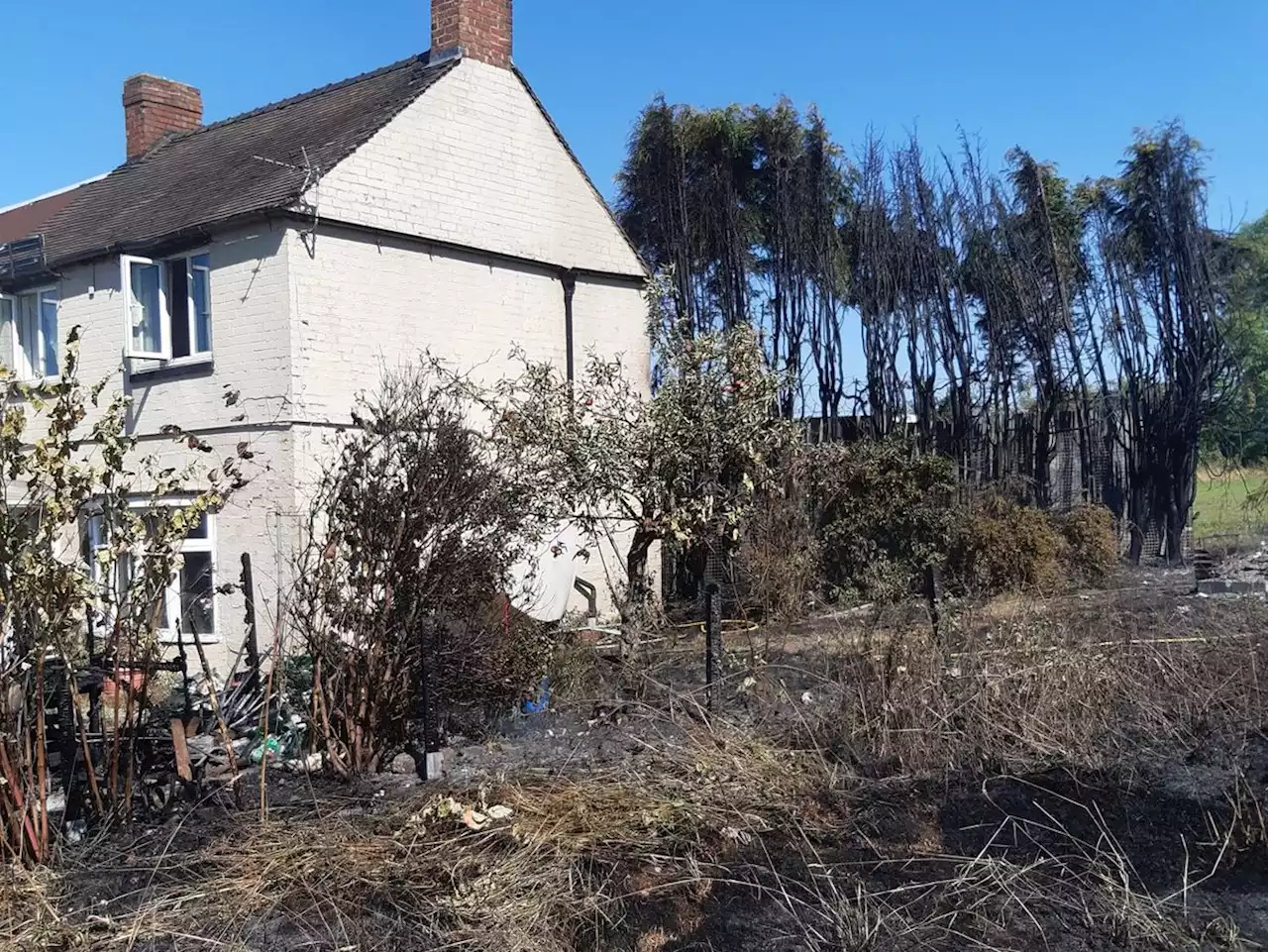 Scary photos show how close a fire came to engulfing a Shropshire house