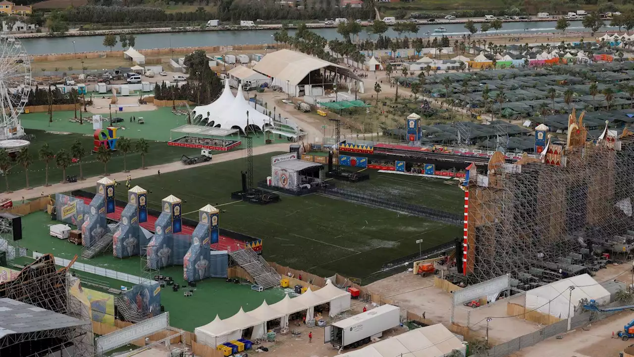 One killed and dozens injured as festival stage collapses in high winds in Spain