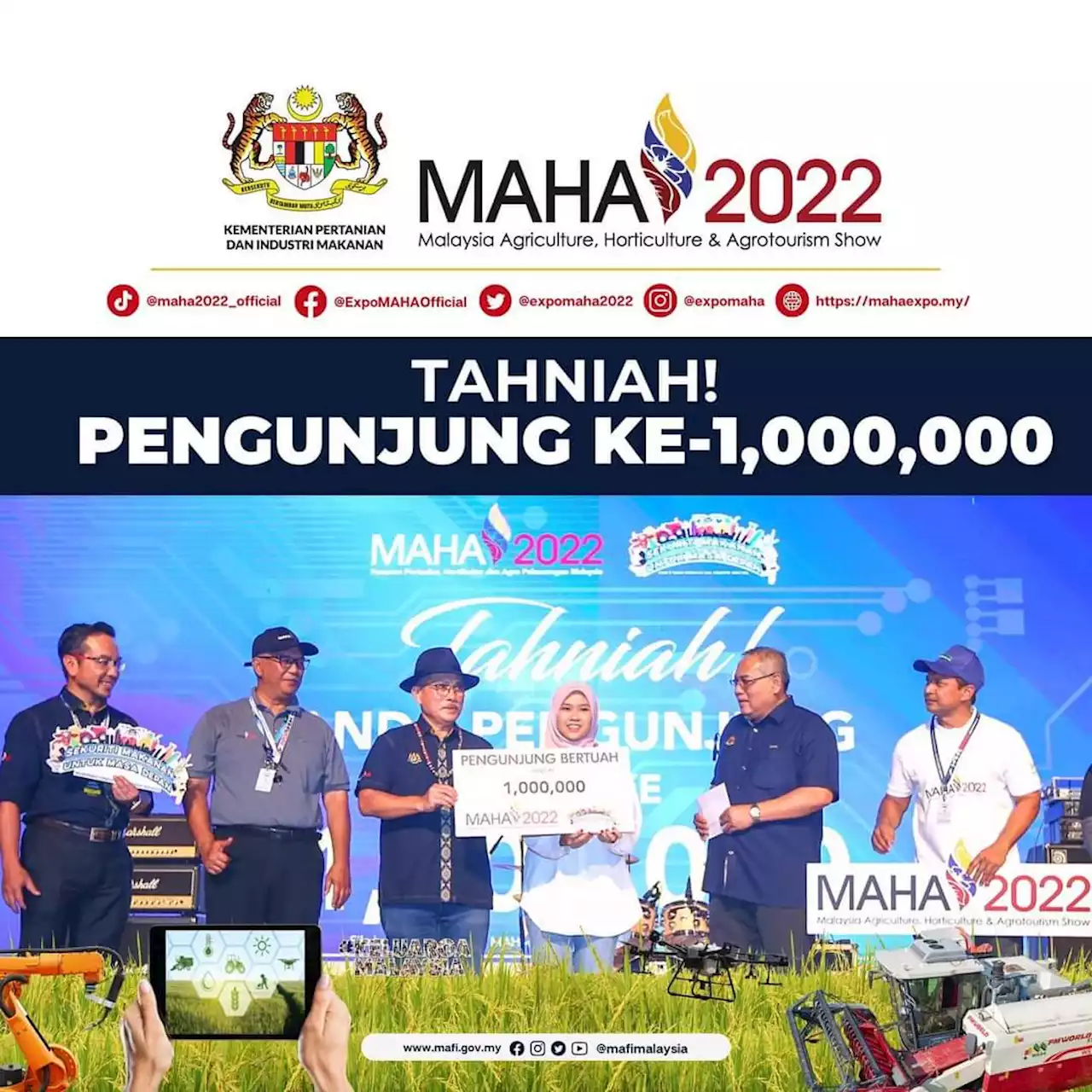 MAHA 2022 rai pengunjung ke 1,000,000