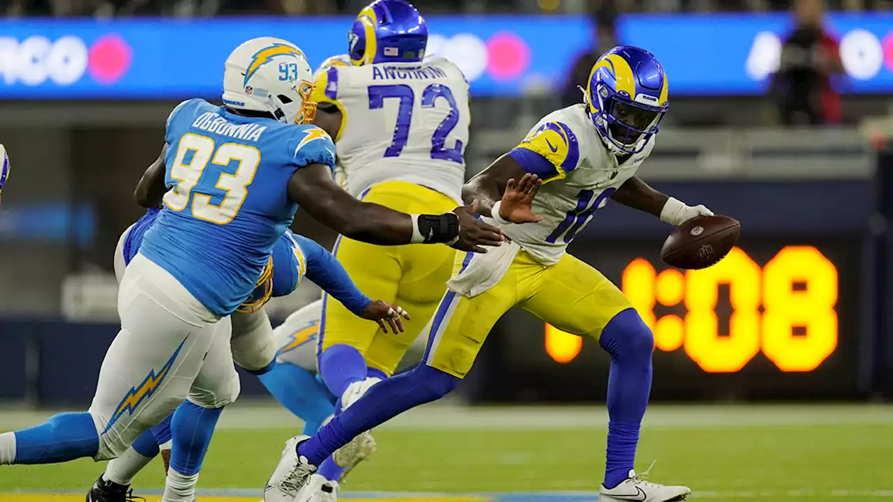 Rams force late turnover to beat Chargers 29-22 in preseason opener