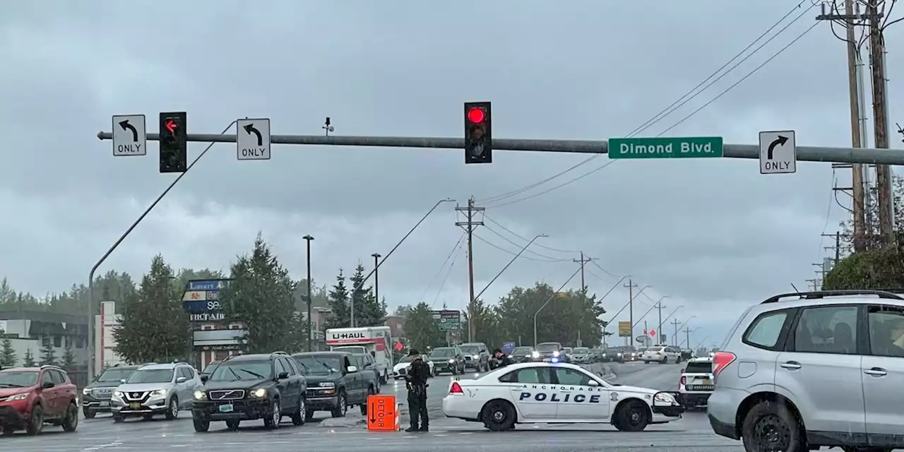 A motorcycle-vehicle accident closes the northbound Old Seward Highway at Dimond