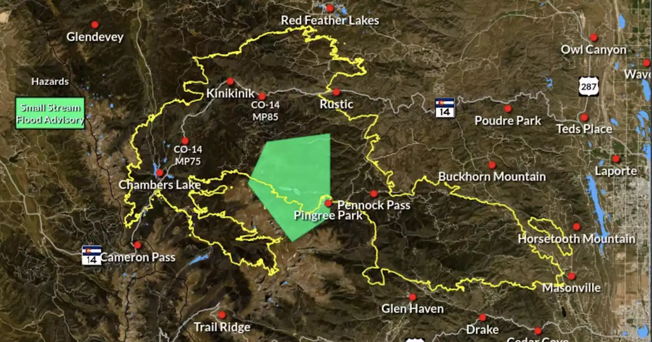 Flood advisory issued for portions of Cameron Peak burn area