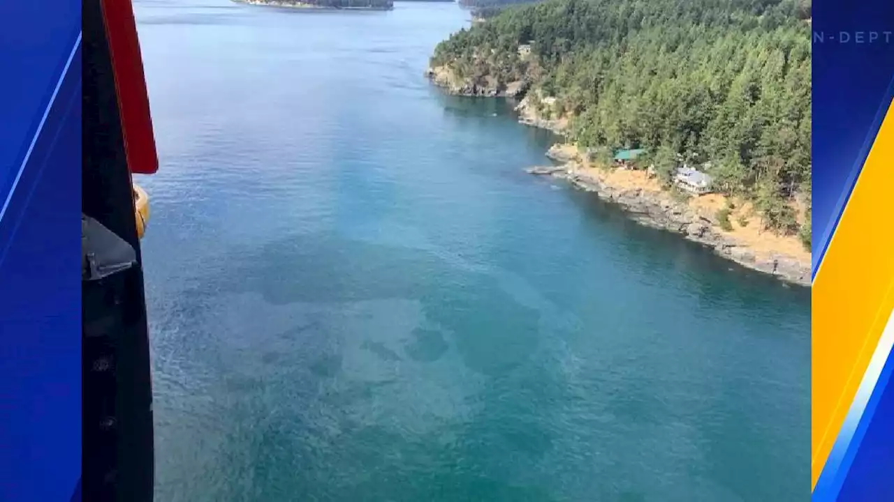 Fishing vessel sinks off San Juan Island; Coast Guard responding to oil spill