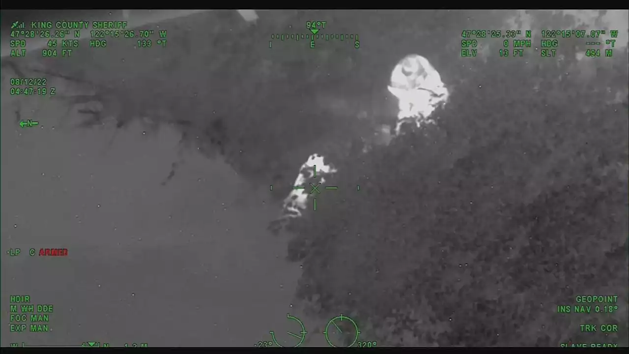 Video shows moments King County Air Support catches suspect on the run in Tukwila